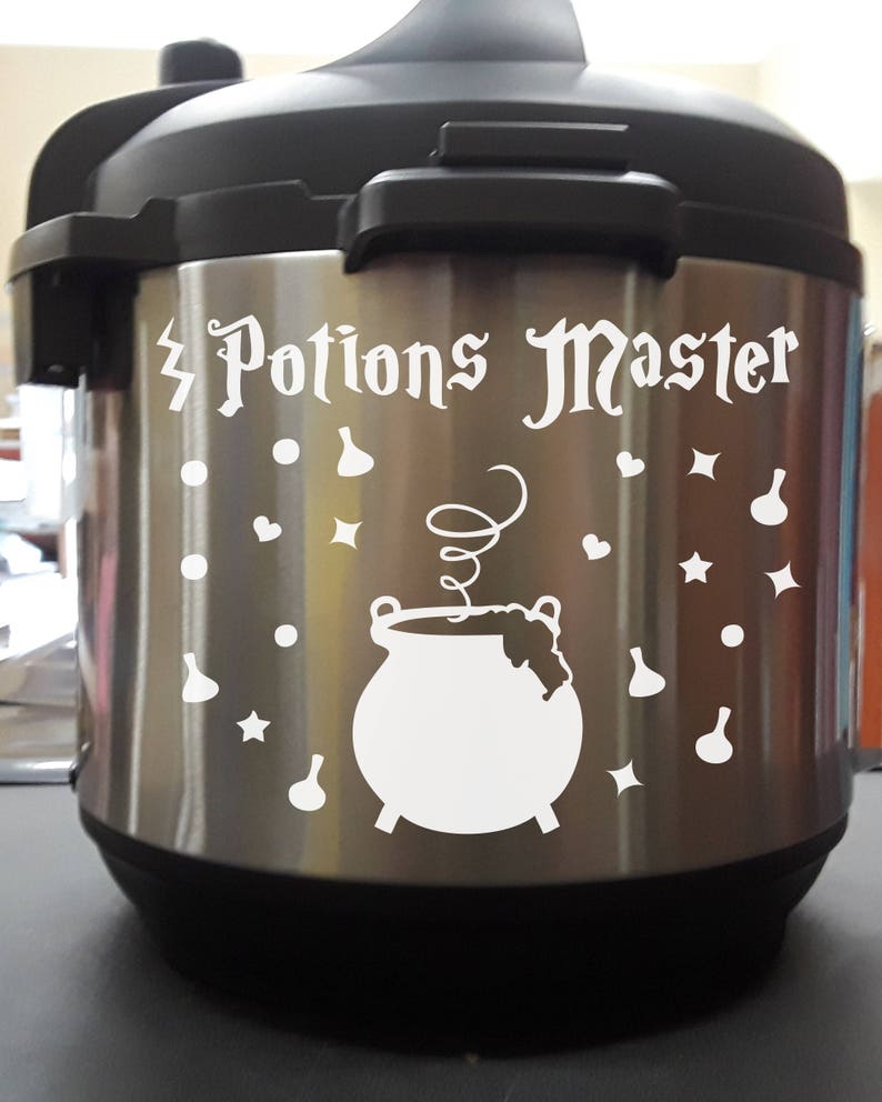 Potions Master Wizard Cauldron Vinyl Decal Sticker for Instant Pot InstaPot image 2