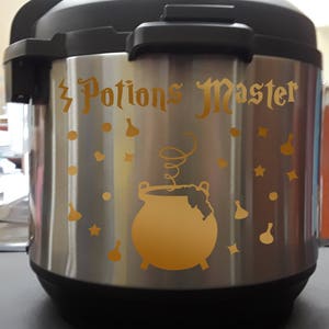 Potions Master Wizard Cauldron Vinyl Decal Sticker for Instant Pot InstaPot image 3