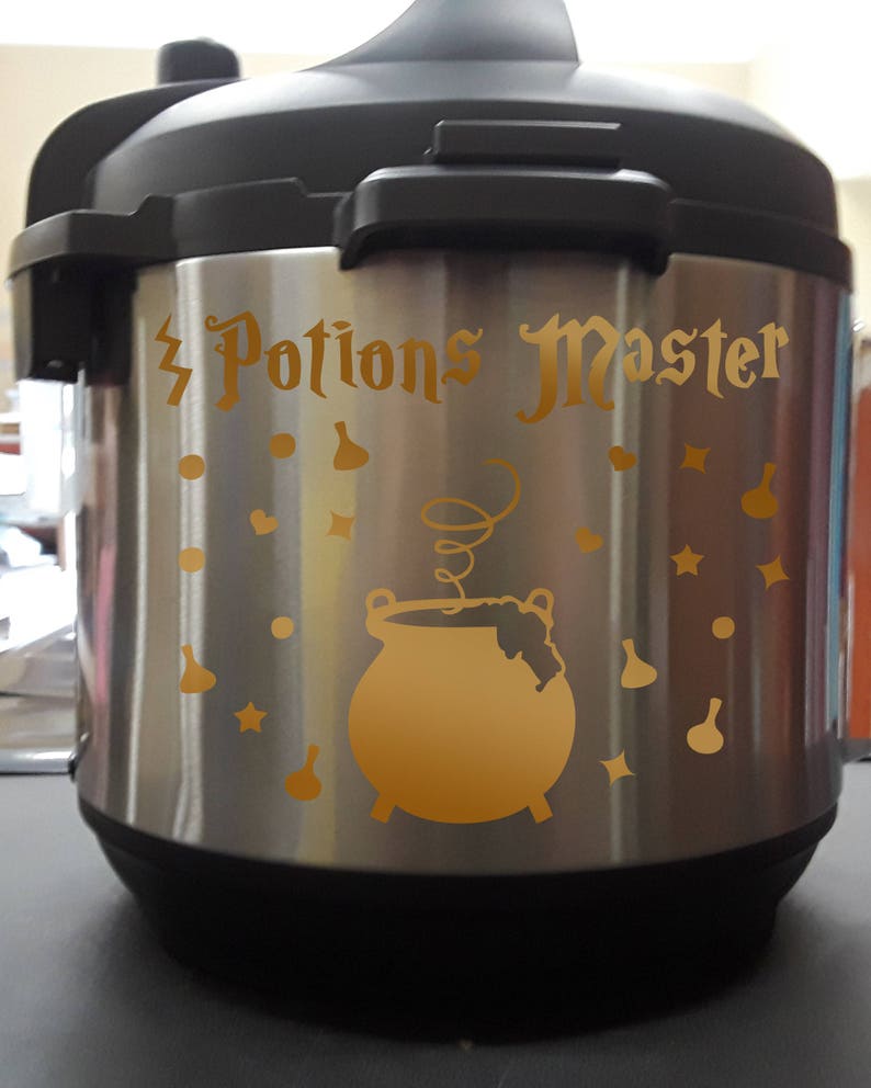 Potions Master Wizard Cauldron Vinyl Decal Sticker for Instant Pot InstaPot image 3