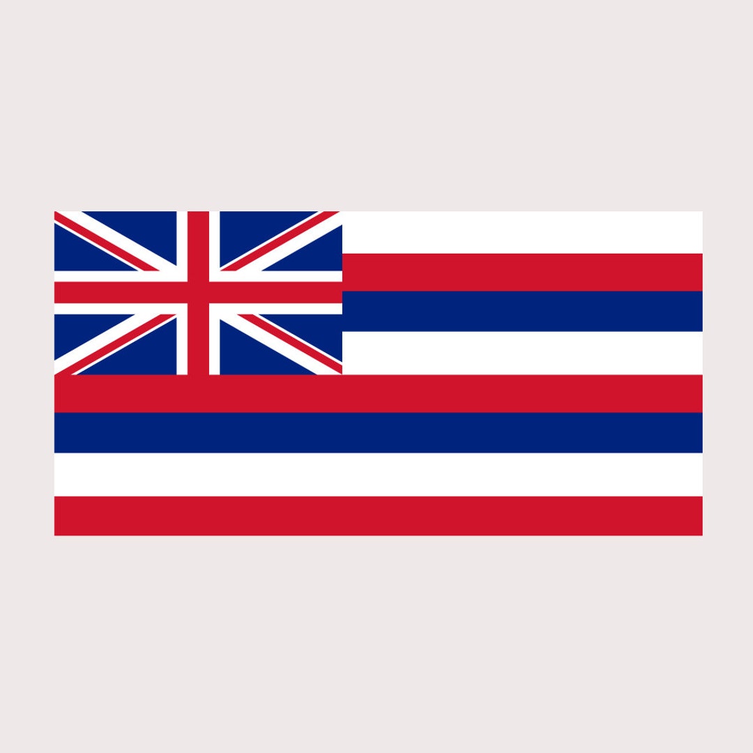 Hawaii Pride State Flag REFLECTIVE Full Color Decal for Etsy