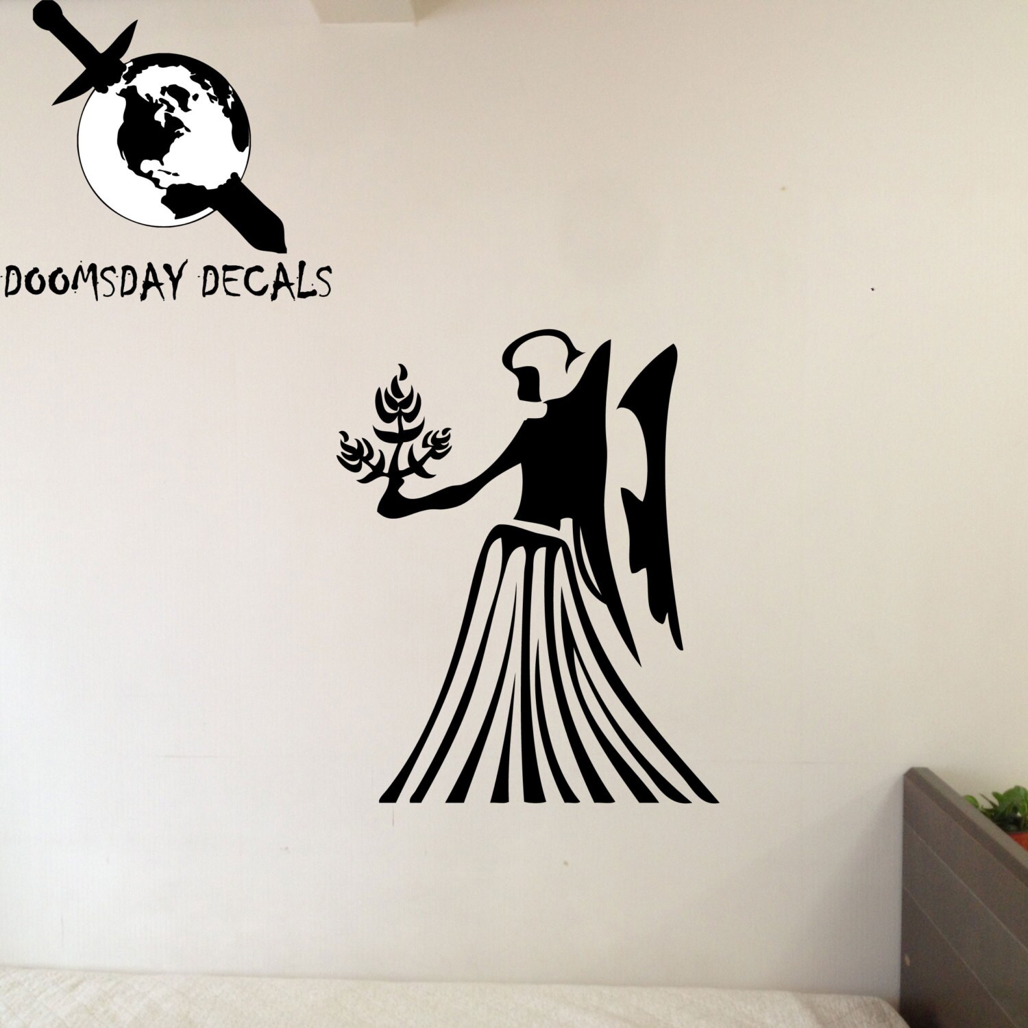 Virgo Zodiac Symbol Silhouette 6th Sign Maiden Vinyl Wall - Etsy