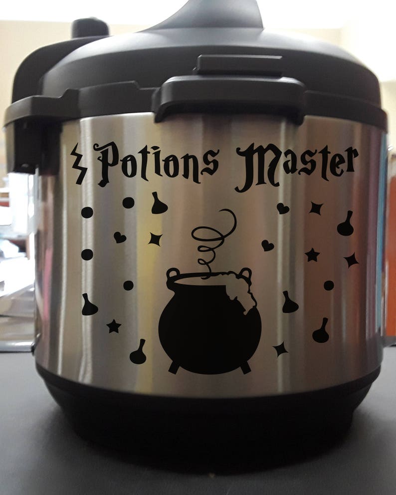 Potions Master Wizard Cauldron Vinyl Decal Sticker for Instant Pot InstaPot image 1