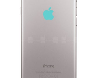 Mint Apple Logo Overlay Vinyl Decal - For iPhone 6,Plus,5s,5c