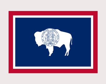 Wyoming Pride State Flag - REFLECTIVE - Full Color Decal for Macbook, Laptop or other device