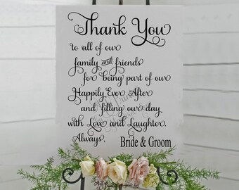 Thank You / Wedding PRINTABLE Word Art Sign / 4:5 Ratio 8x10, 16x20 and more / INSTANT Download / DIY Bride Wedding / png jpg pdf