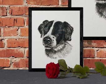 CUSTOM PET PORTRAIT: a personalized dog, puppy, cat, kitten or any animal, watercolor painting from your original photo