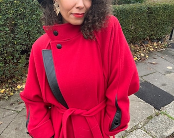 Red Mansfield Wool Coat