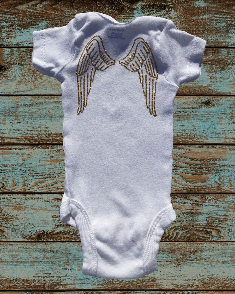 Heaven Sent Glitter Onesie® with Wings Etsy