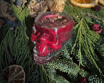 Holiday Hearth Mini skull