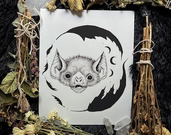 Autumn Bat *8x10 print*