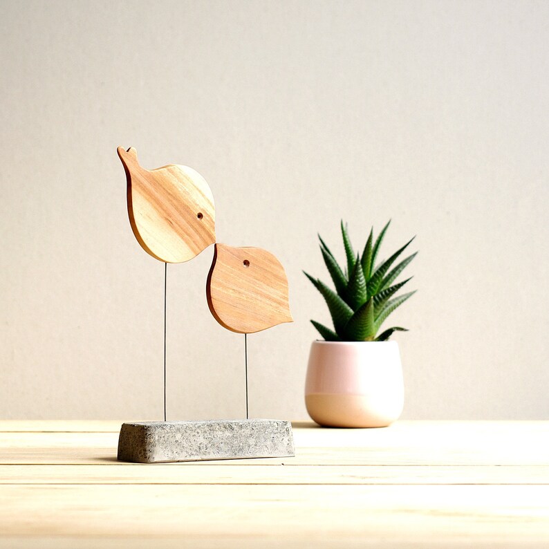 Parents Room Decor Gift For Wedding Couple Master Bedroom Decoration Wood Bird Statue Wood Sculpture Bird Wood Carving Bird Art