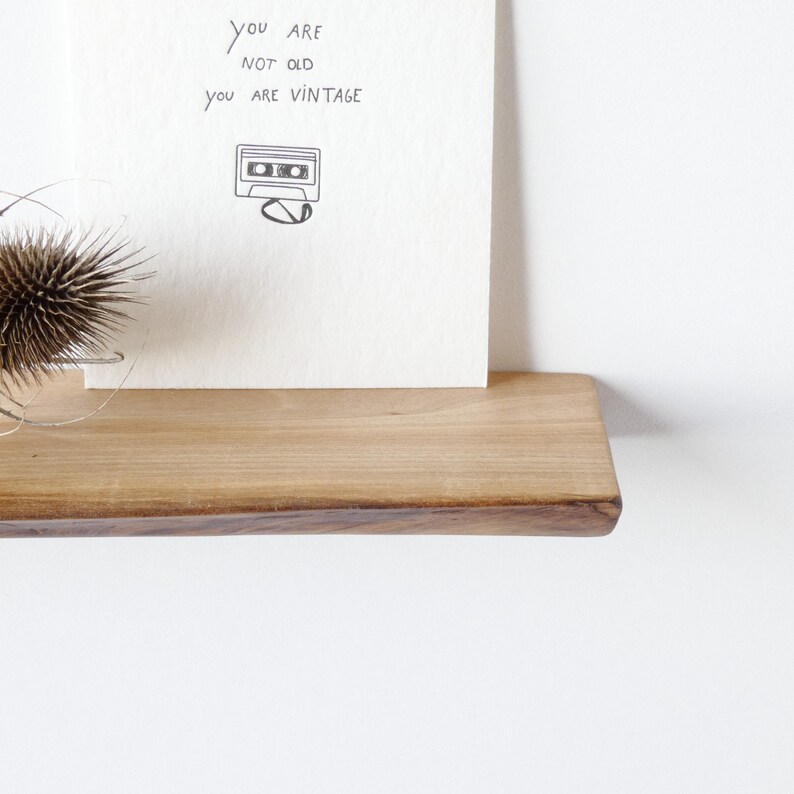 Floating Wooden Card Holder Affirmation Card Shelf Blind Etsy