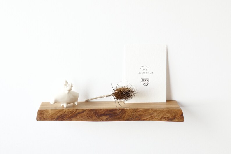 Floating Wooden Card Holder Affirmation Card Shelf Blind Etsy