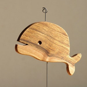 Humpback Whale Decor, Wood Whale Sculpture, Wooden Whale Decor for Nursery, Humpback Whale, Wooden Fish Carving, Seaside Decor for Office image 8