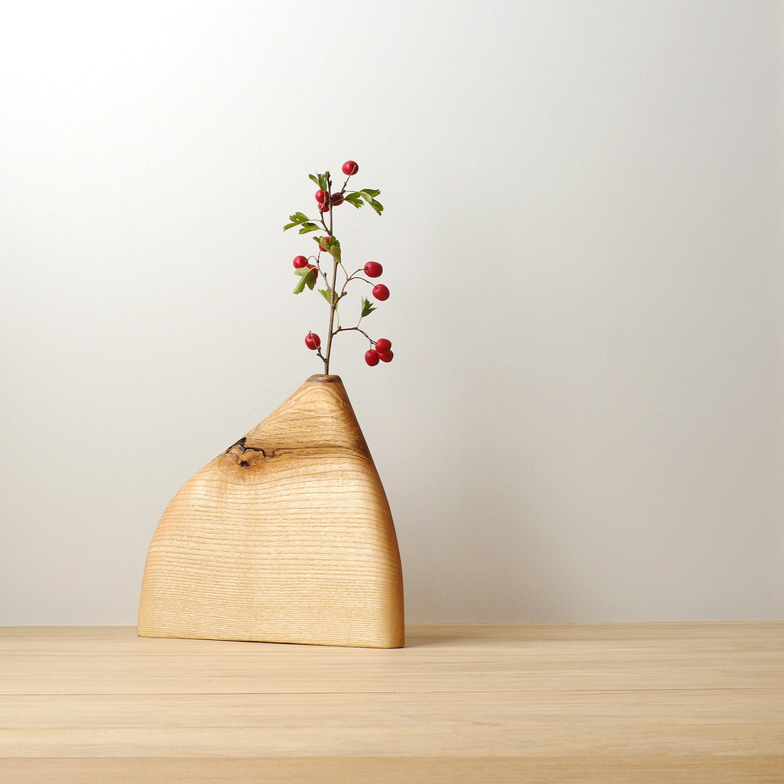 Sculptural Wooden Vase Wooden Stick Vase Wood Nordic Etsy