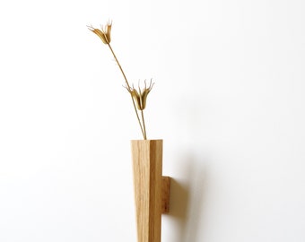 Decorative Wall Decor Minimalist Wooden Planter Elegant Vase For Dried Flower Vase Scandinavian Style Modern Hanging Decor