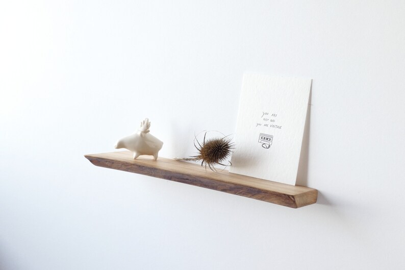 Floating Wooden Card Holder Affirmation Card Shelf Blind Etsy