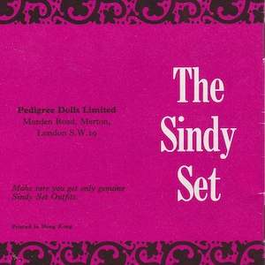 Lalka Sindy z 1965 roku Pedigree Paul Patch Zestaw Sindy Broszura modowa / ulotka / broszura pdf