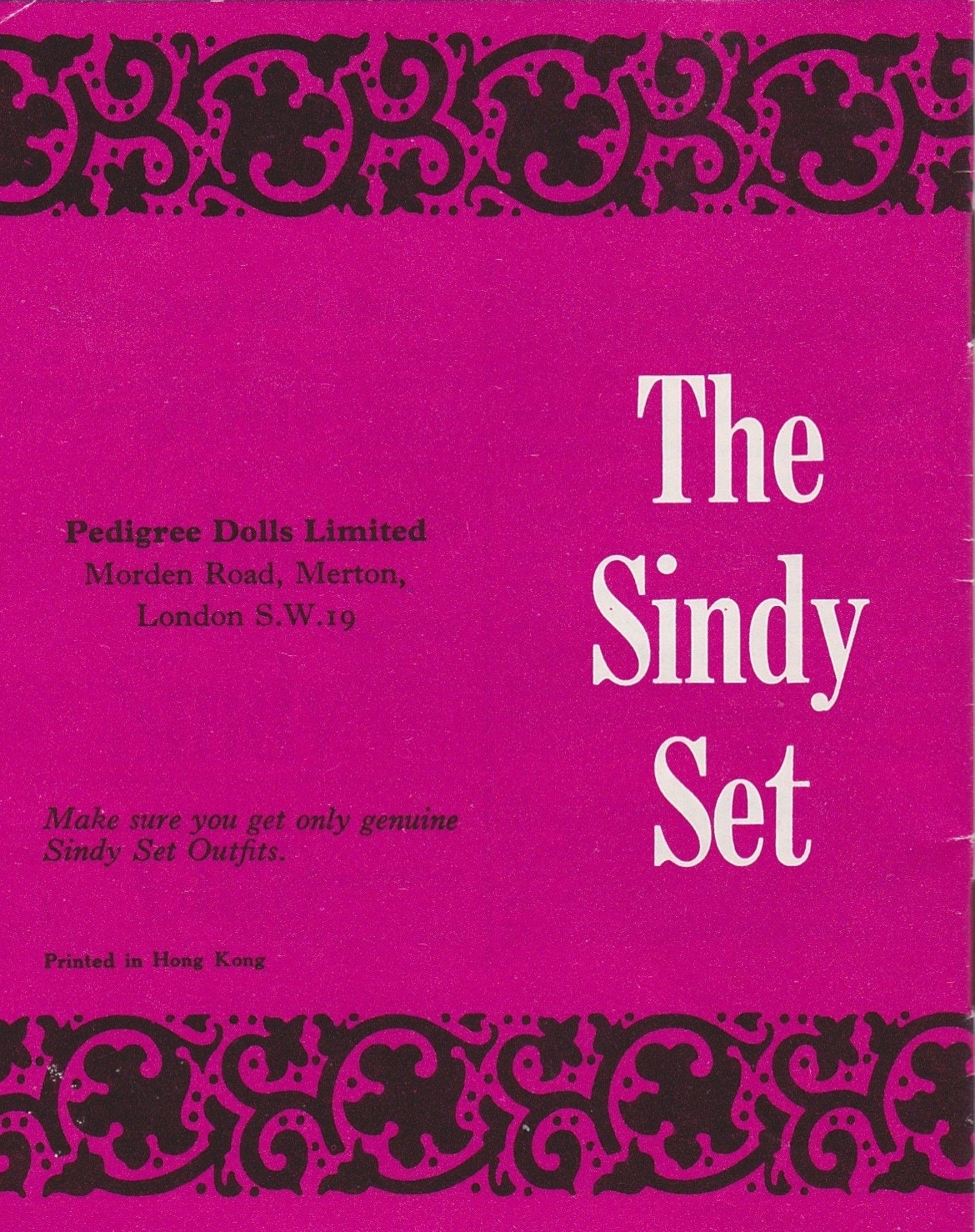 1965 Pedigree Sindy Doll Paul Patch The Sindy Set Fashion Booklet 