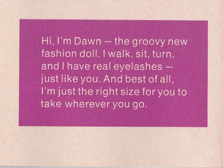 1970s Topper Dawn Doll Leaflet / Brochure Pdf - Etsy