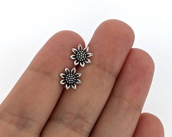 Sunflower Studs. 925 Sterling Silver Earrings. Sunflower Jewelry. Boho Floral Stud Earrings. Gift for Her. Mothers Day Sale