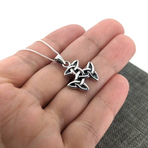 Sterling Silver Celtic Pendant Necklace: Charm Jewelry Gift
