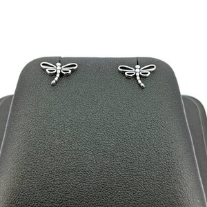 Silver Dragonfly Studs. 925 Sterling Silver Earrings. Cute Dainty Studs. Small Silver Dragonfly Studs. Nature Inspired Studs.