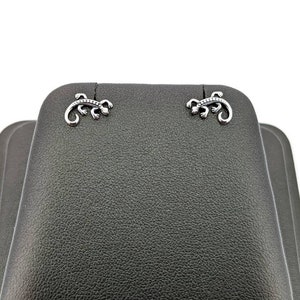 Lizard Studs. 925 Sterling Silver Lizard Stud Earrings. Dainty and Cute Unisex Jewelry.