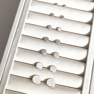 Flat Round Stud Earrings. 925 Sterling Silver Earrings. 3mm, 4mm, 5mm, 6mm, 7mm, 8mm or 10mm Stud Earrings. Pick your size