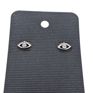 Evil Eye Nazar Boncuk Blue Cubic Zirconia Post Stud Earrings Sterling Silver Evil Eye Nazar Boncuk Blue Cubic Zirconia Post Stud Earrings Sterling Silver