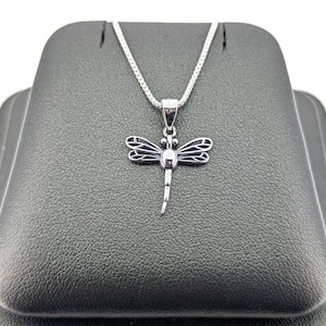Dragonfly Pendant. 925 Sterling Silver Pendant Necklace. Perfect Gift for Her. Nature Inspired Jewelry.