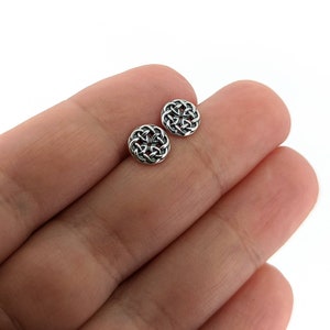 Celtic Design Studs. 925 Sterling Silver Studs. Round Celtic Weave Stud Earrings. Simple Studs. Minimalist Studs. Mother's Day Gift