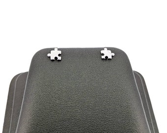 Puzzle Studs. 925 Sterling Silver Earrings. Puzzle Autism Awareness Jewelry. Gift for Friend. Gift for Her. Christmas Gift