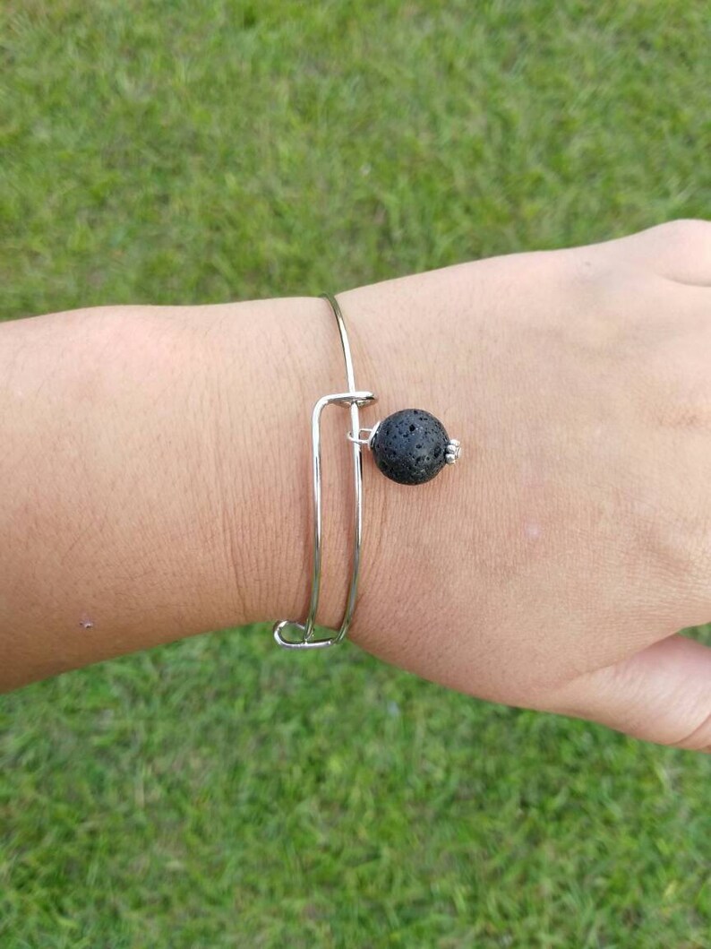 Essential Oil Diffuser Bracelet oil diffuser jewelry Bangle bracelet gift for her Lava Bead bangle bangle Aromatherapy Bracelet
