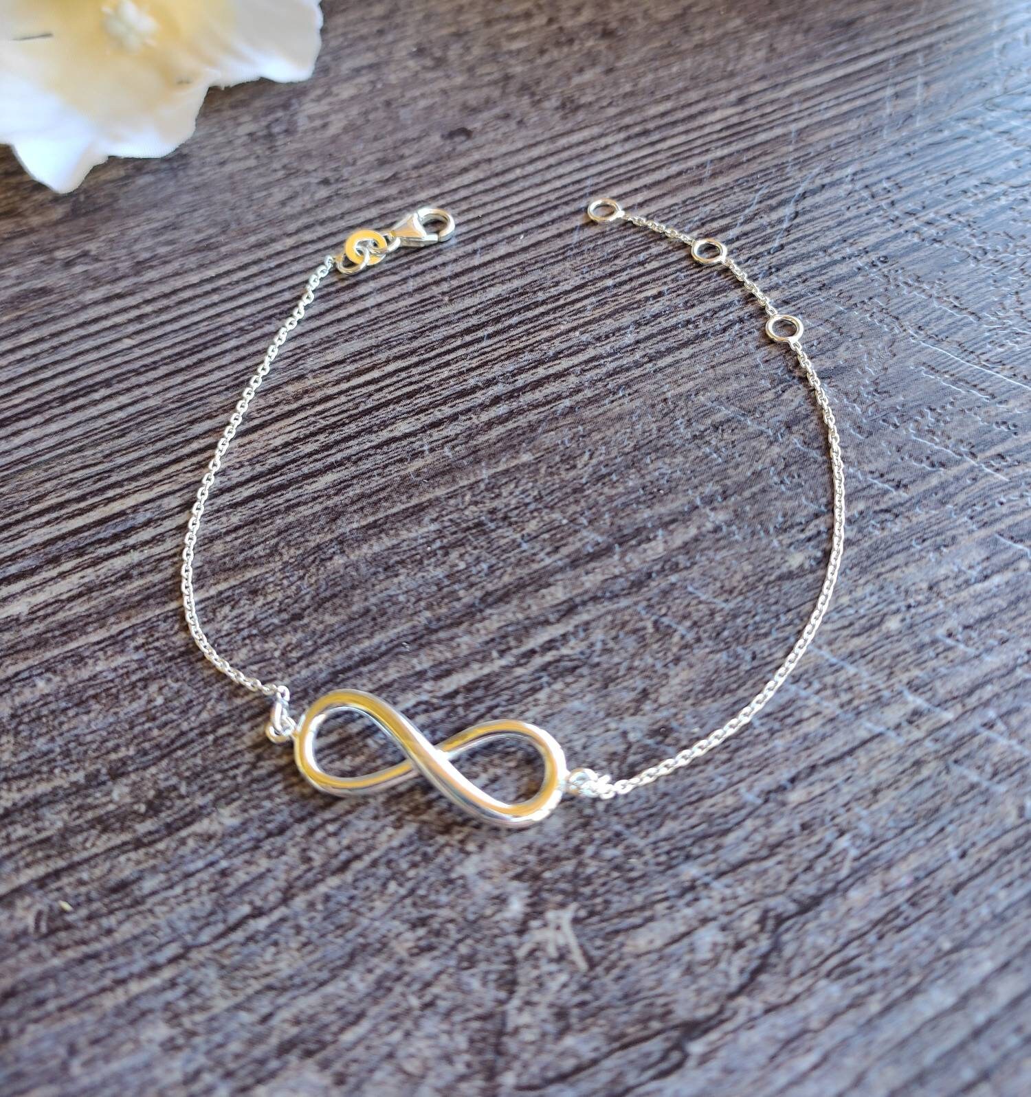 Infinity Charm Bracelet. Sterling silver 925 Infinity Etsy