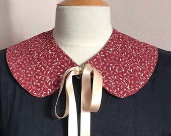 Laura Ashley, detachable and reversible collar, removable collar, Peter Pan collar, frilled collar, vintage fabric, floral design, vintage