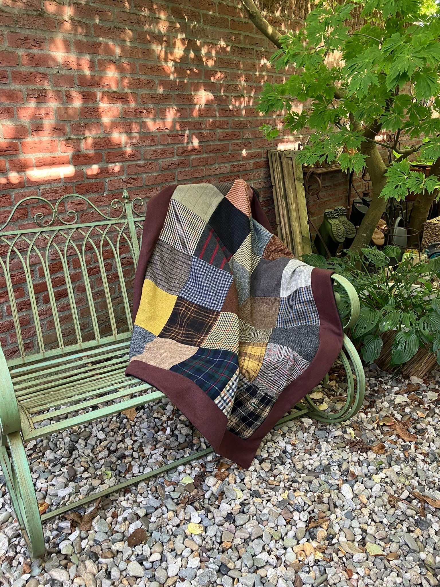 Wool Patchwork Throw Etsy