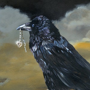 Collectible Raven 8x10 Print - &quot;Shiny&quot; - Raven Artwork Reproduction