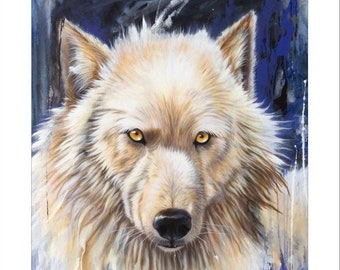 Wolf Art Print - "Winter's Edge" © Sandi Baker