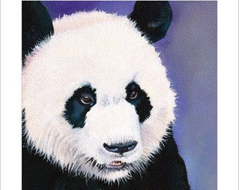 Panda Art Print - "Short straw gets the bamboo" - Wildlife Art Reproduction