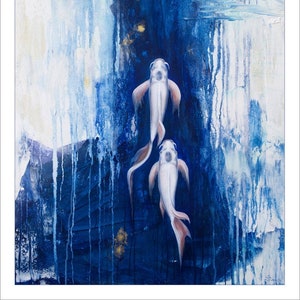 5x7 Note Card Set - &quot;Into the Blue 1&quot; - (4) Note Cards Included