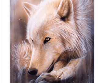 Wolf Art Print - "Dreamscape Wolf" © Sandi Baker