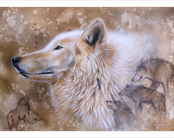 Wolf 5x7 Note Card Set - "The Source - Wolf" - (4) Note Cards Included