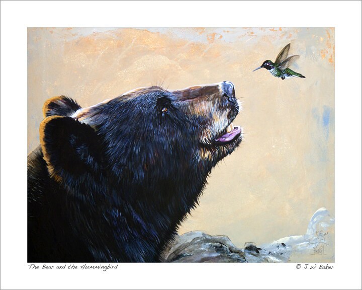 絵画。原画【Bear bought bread】 絵画