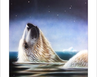 Polar Bear Art Print - "Starshine" © Sandi Baker