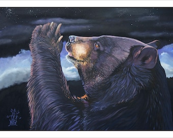 5x7 Black Bear Note Card Set - "Prayer for the Bears" - (4) Note Cards Included