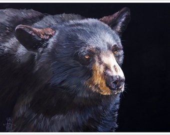 5x7 Note Card Set - "Back in Black Bear" - (4) Note Cards Included