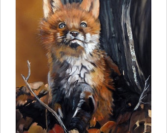 Little Fox Print - "Dreamer" - Wildlife Art Reproduction