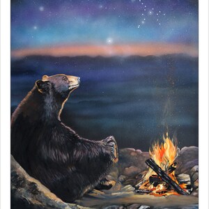 Jeu de cartes de correspondance 5 x 7 - « Comment grand-père l'ours a créé les étoiles » - (4) cartes de correspondance incluses