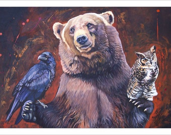 5x7 Note Card Set - "Bear the Arbitrator" - (4) Note Cards Included